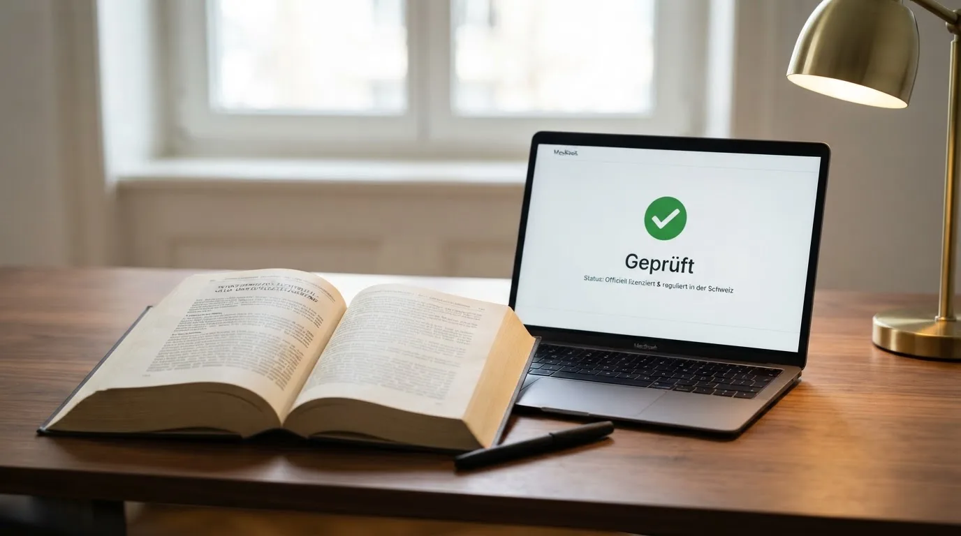 Amtliches Schreiben mit Stempel auf einem Schreibtisch neben einem Gesetzbuch — beste online casinos echtgeld