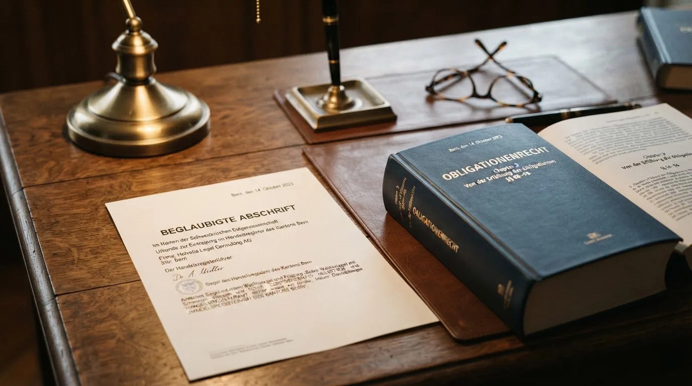 Amtliches Schreiben mit Stempel auf einem Schreibtisch neben einem Gesetzbuch — beste online casinos schweiz mit no deposit bonus