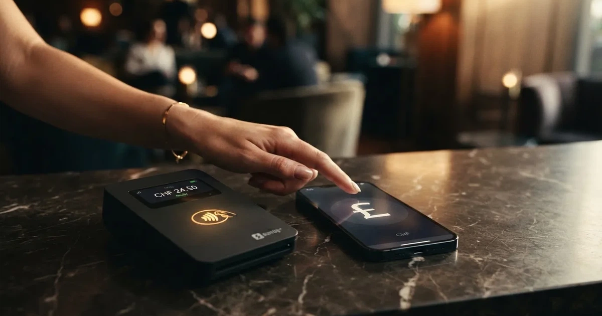 Kartenterminal und Smartphone mit einer ausstehenden Zahlungsbenachrichtigung — handy casino echtgeld bonus ohne einzahlung